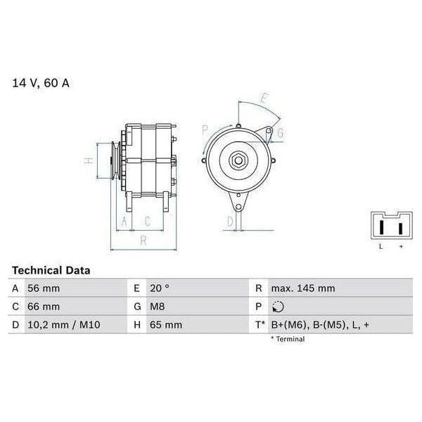 Bosch Reman Alternator 3732 0986037321 Bosch  - Town Parts