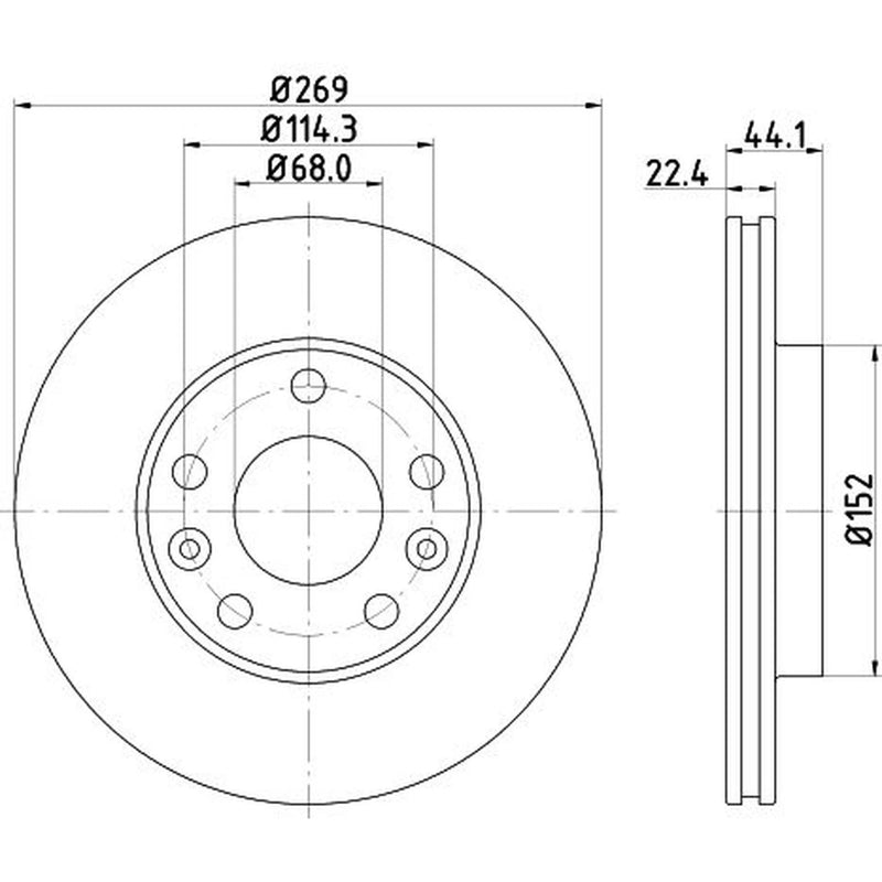 DON 2 x Front Brake Discs PCD13132
