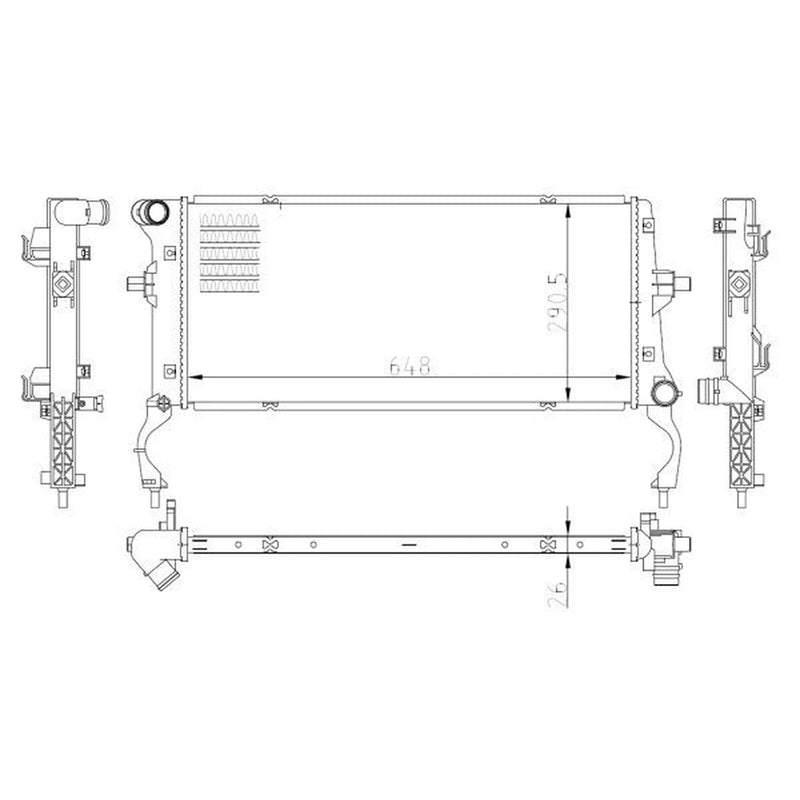 NRF Engine Radiator 550034