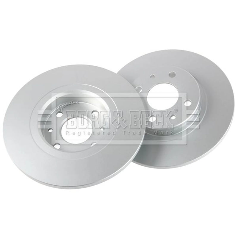 Borg & Beck 2 x Solid Front Brake Discs BBD4002