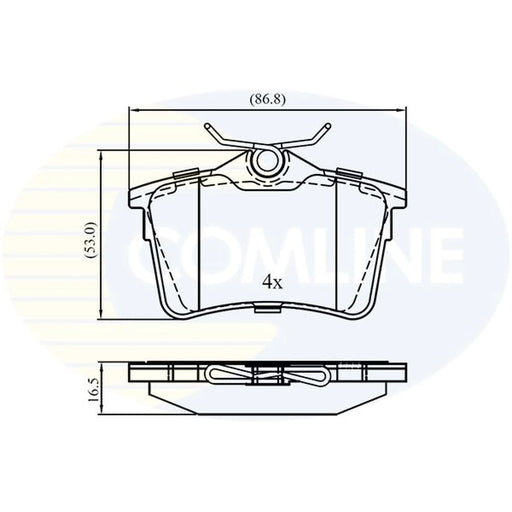Comline 4 x Rear Brake Pad Set CBP01797