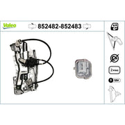 Valeo Electric Window Regulator Lifter Left Rear 852482