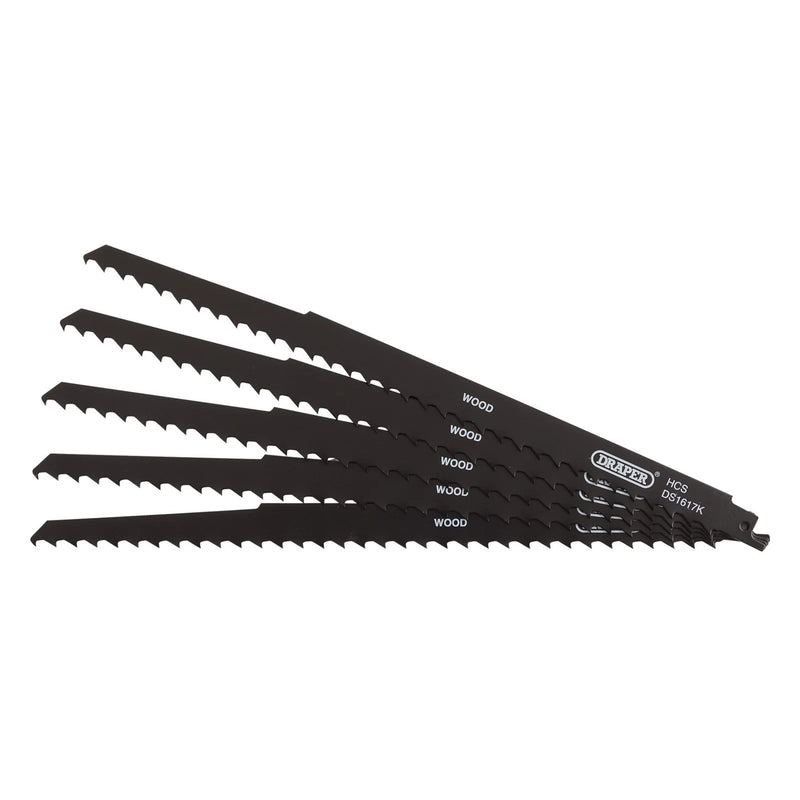 Draper Reciprocating Saw Blades 300mm 3tpi Pack of 5