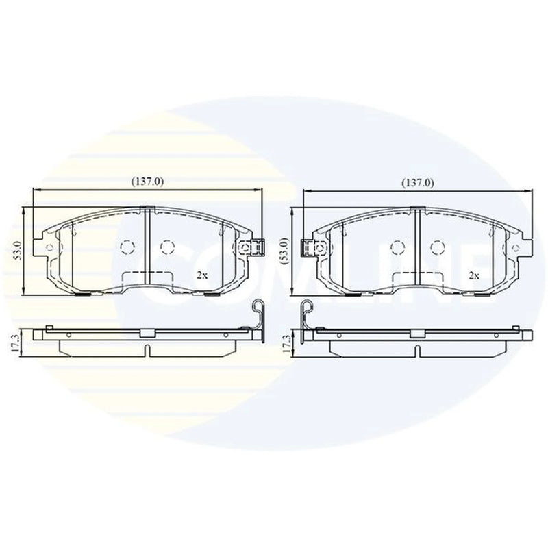 Comline 4 x Front Brake Pad Set CBP32202