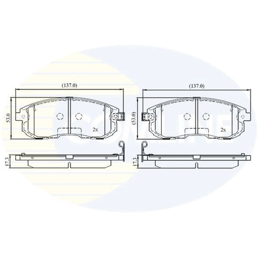 Comline 4 x Front Brake Pad Set CBP32202
