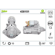 Valeo Starter Motor 12V 1.6kW 10 Teeth 438151