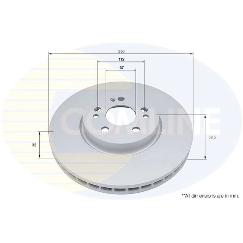 Comline 2 x Front Brake Discs ADC5110V