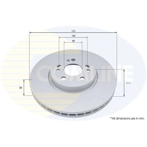 Comline 2 x Front Brake Discs ADC5110V
