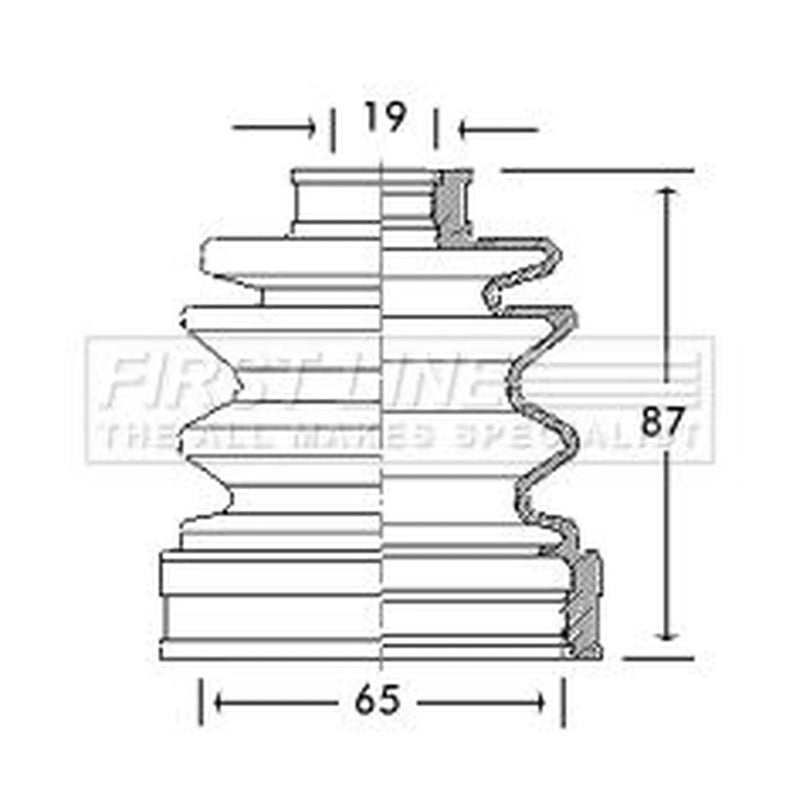 First Line Drive Shaft Bellow Kit Front Left FCB2742