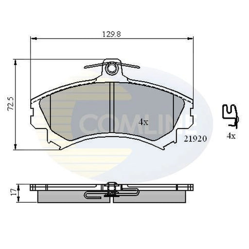 Comline 4 x Front Brake Pad Set CBP31304