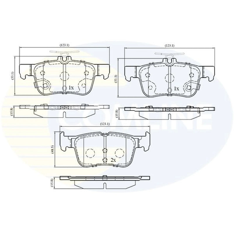 Comline 4 x Rear Brake Pad Set CBP32243