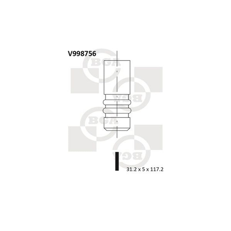 BGA Engine Intake Valve 31mm Head V998756