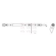 Apec Brake Hydraulic Hose Line Front Right HOS4471