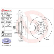 Brembo 2 x Front Brake Discs 09.N378.11
