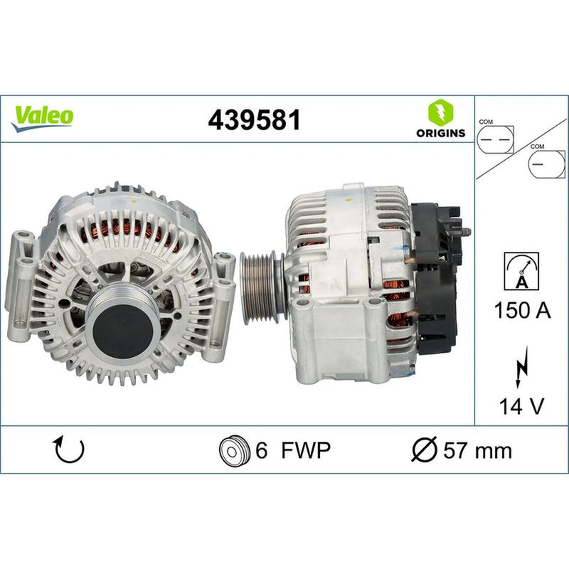 Valeo Car Alternator 12V 439581