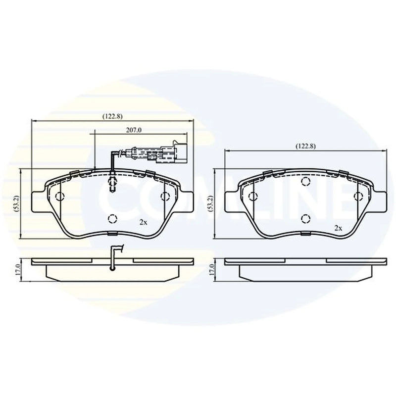 Comline 4 x Front Brake Pad Set CBP11702WL2