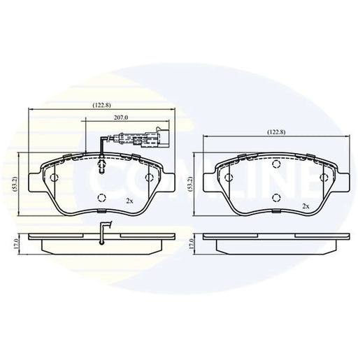 Comline 4 x Front Brake Pad Set CBP11702WL2