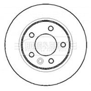 Borg & Beck 2 x Vented Rear Brake Discs BBD4387