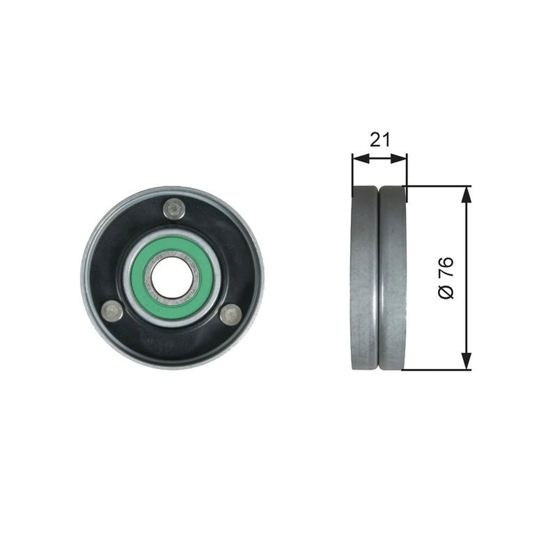 Gates V-Ribbed Belt Deflection/Guide Pulley T36730