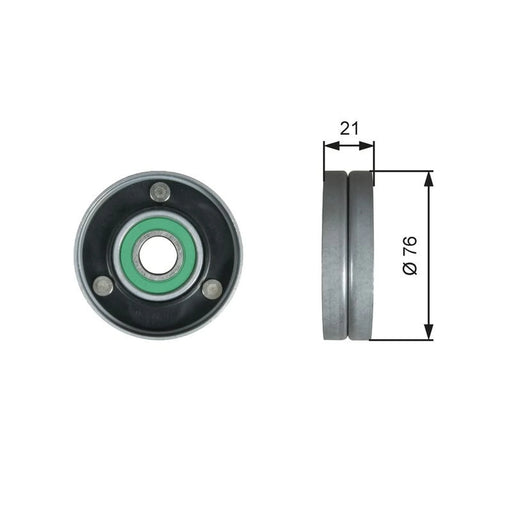 Gates V-Ribbed Belt Deflection/Guide Pulley T36730