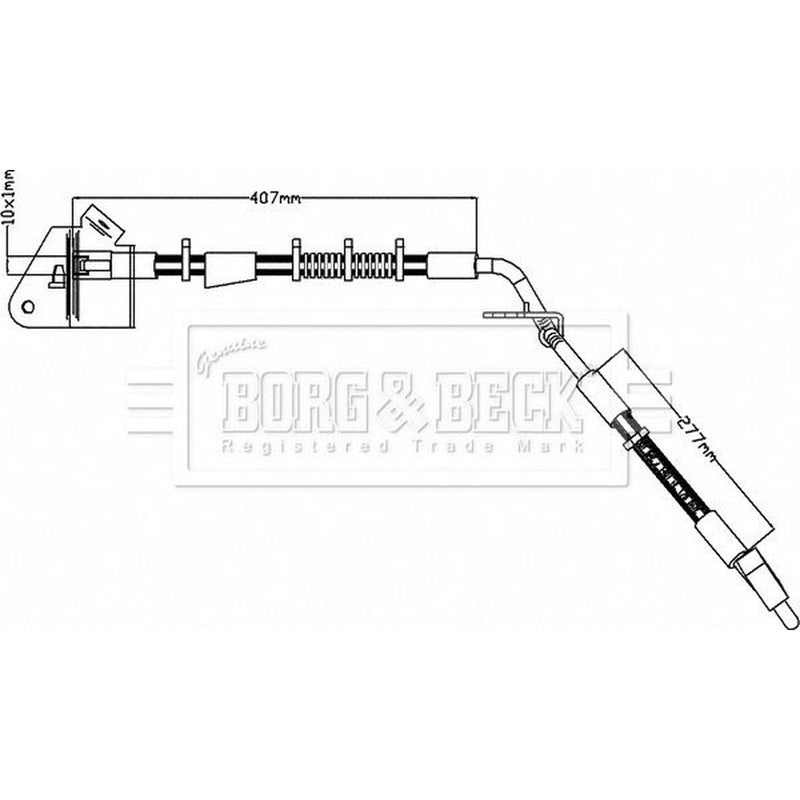 Borg & Beck Brake Hydraulic Hose Line Front Left BBH8209