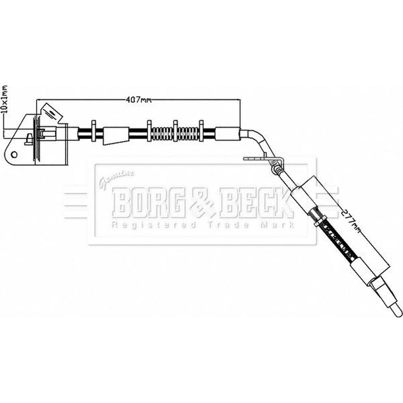 Borg & Beck Brake Hydraulic Hose Line Front Left BBH8209