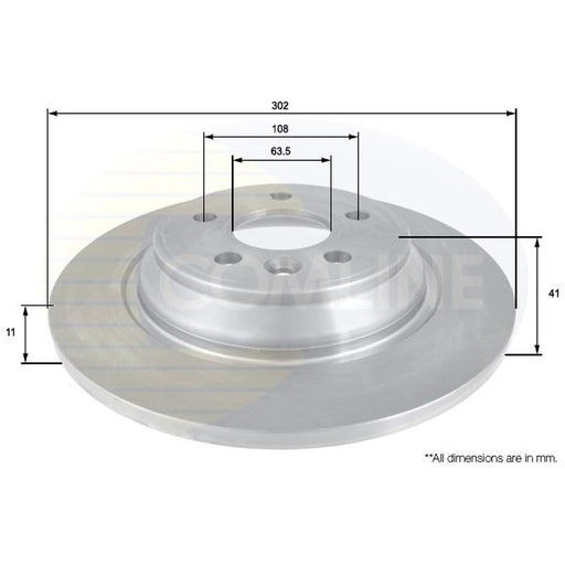 Comline 2 x Solid Rear Brake Discs ADC1922