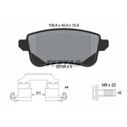 Textar Rear Brake Pad Set 2210301