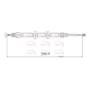 Apec Handbrake Cable Left Rear CAB1677