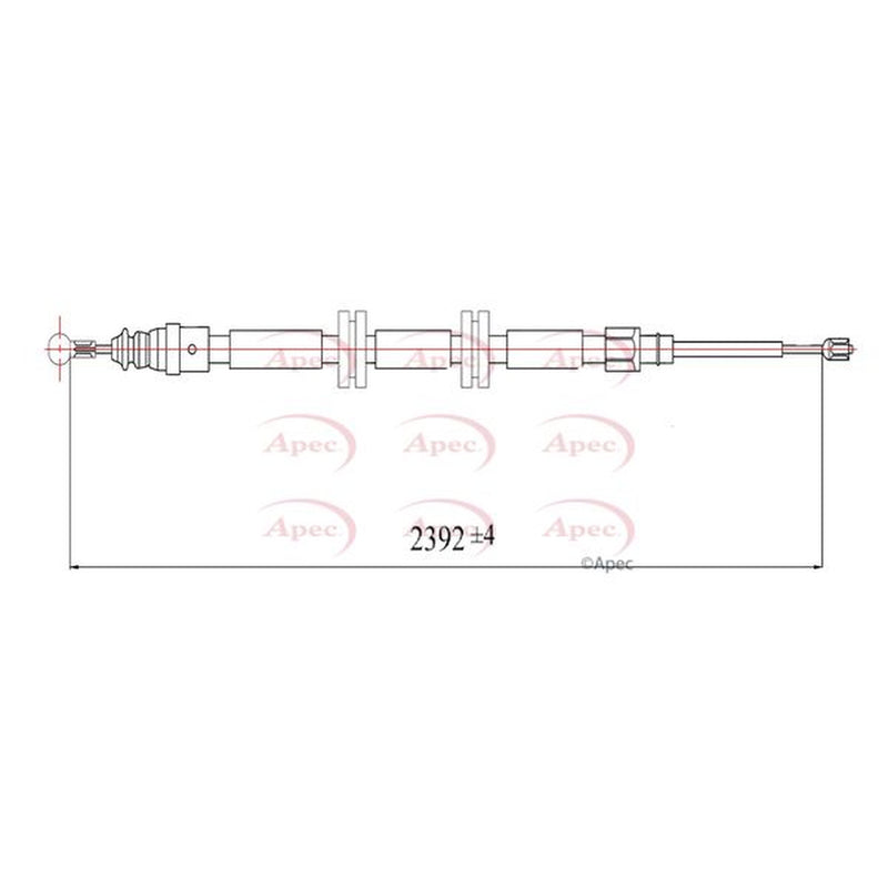 Apec Handbrake Cable Left Rear CAB1677