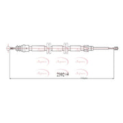 Apec Handbrake Cable Left Rear CAB1677
