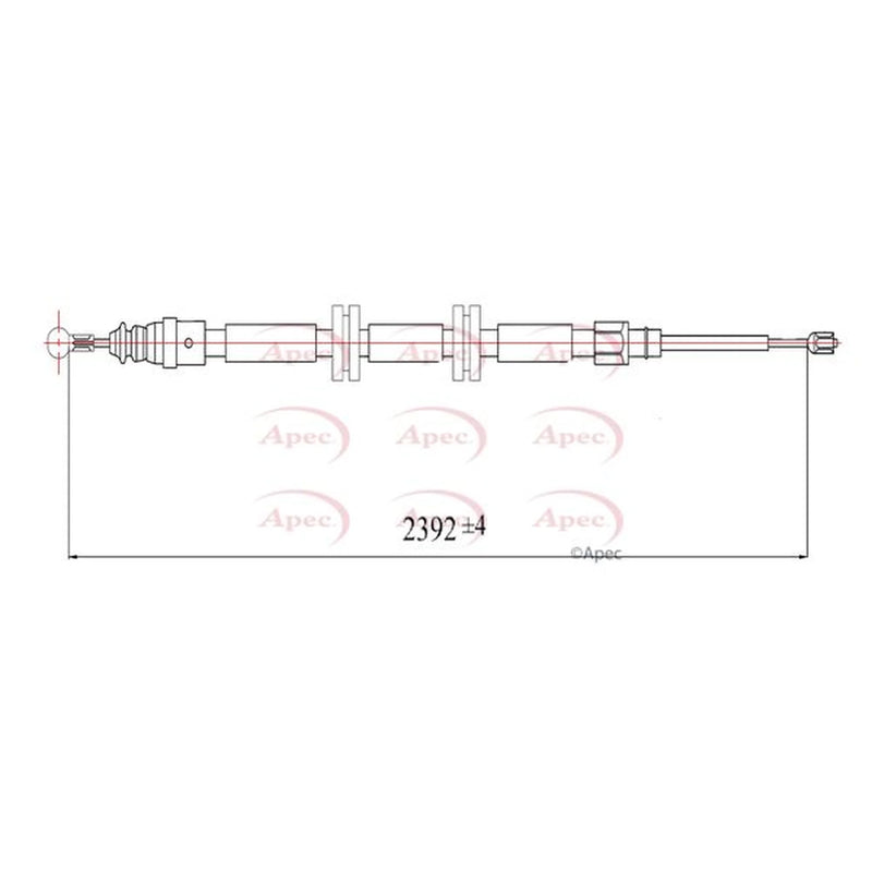 Apec Handbrake Cable Left Rear CAB1677