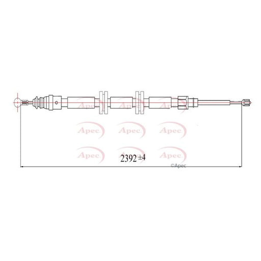 Apec Handbrake Cable Left Rear CAB1677