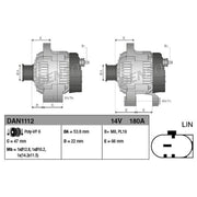 Denso Car Alternator 12V DAN1112