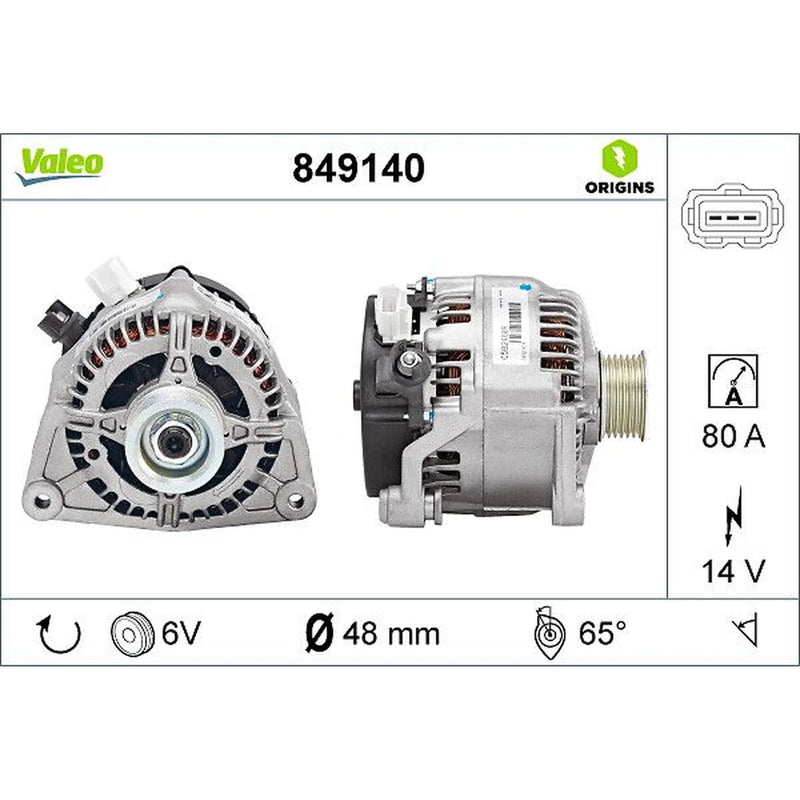 Valeo Car Alternator 12V 849140