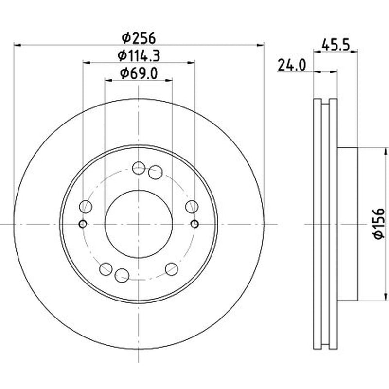 DON 2 x Front Brake Discs PCD15162