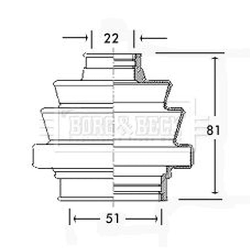 Borg & Beck Drive Shaft Bellow Kit Front Left BCB2270