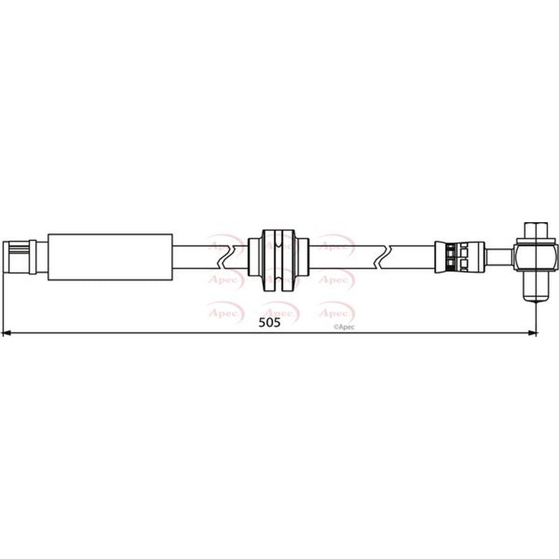 Apec Brake Hydraulic Hose Line Front HOS3885