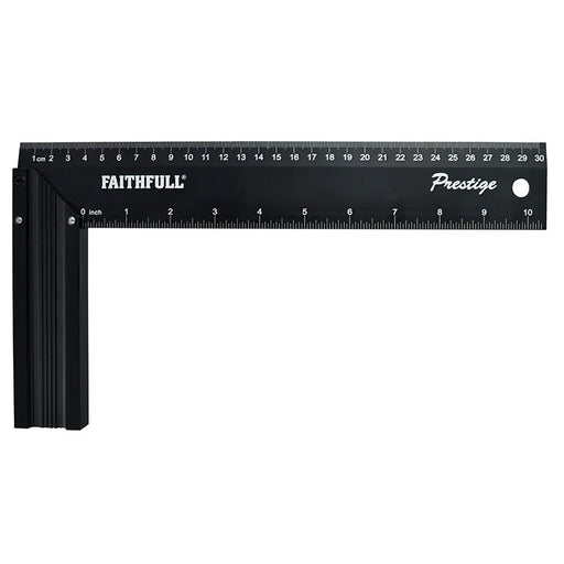 Faithfull Prestige Try Square Black Aluminium 300mm (12in) - FAICS12CNC