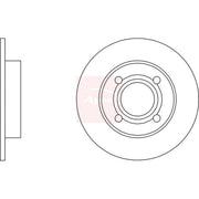 Apec 2 x Solid Rear Brake Discs DSK106