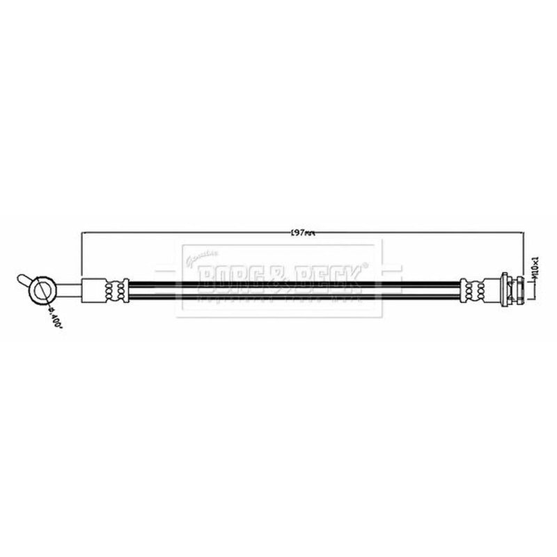 Borg & Beck Brake Hydraulic Hose Line Rear BBH8809