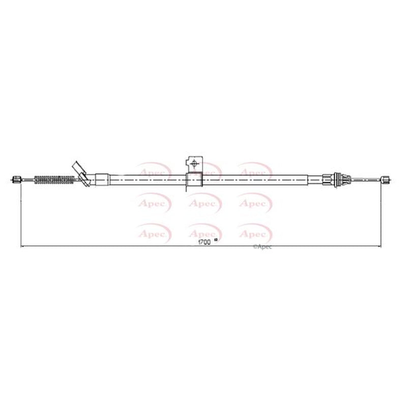 Apec Handbrake Cable Right Rear CAB1668