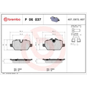 Brembo 4 x Rear Brake Pad Set P06037