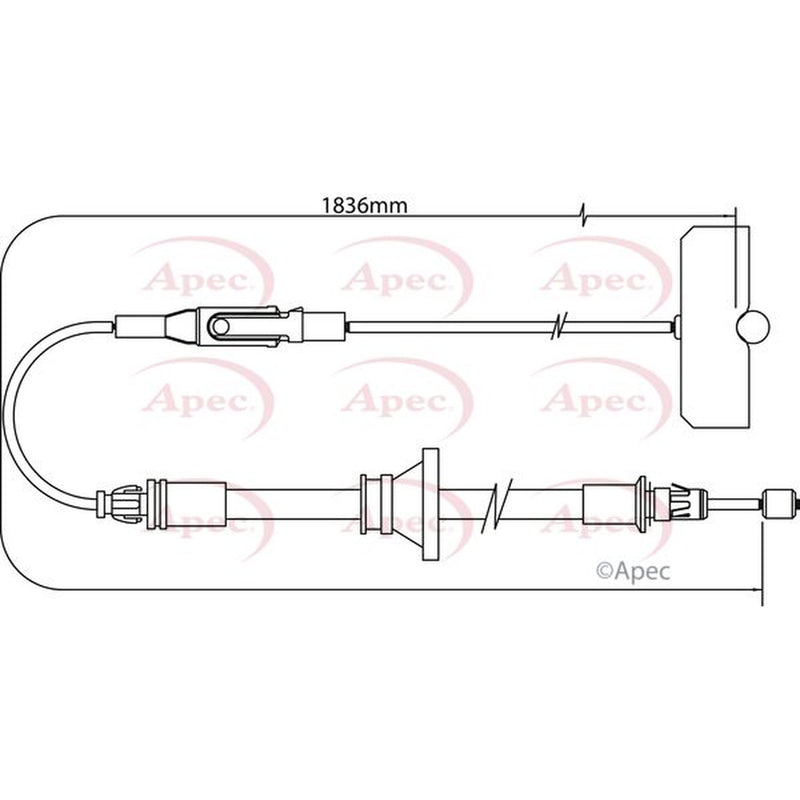 Apec Handbrake Cable Centre CAB1313
