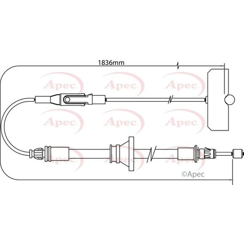 Apec Handbrake Cable Centre CAB1313