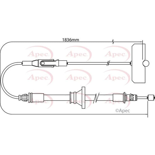 Apec Handbrake Cable Centre CAB1313
