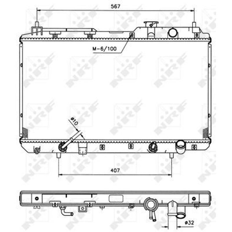 NRF Engine Radiator 53507