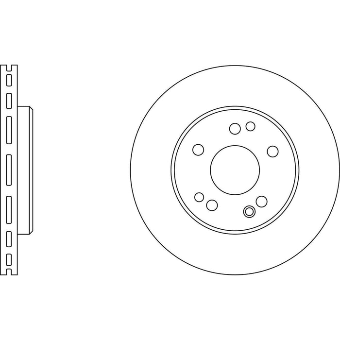 Apec Brake Disc Front Fits Mercedes 190 Series 200 300 400 500 E Class Apec  - Town Parts