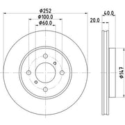 Mintex 2 x Front Brake Discs MDC2813C