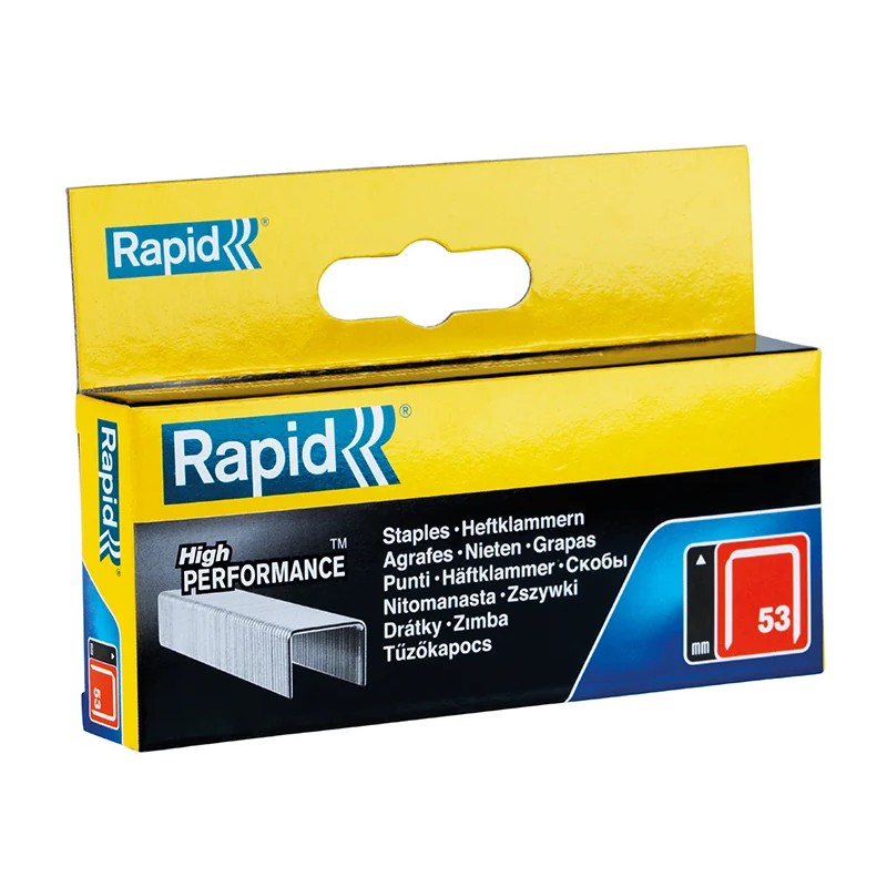Rapid 53/10B 10mm Galvanised Staples (Box 2500) - 11858825